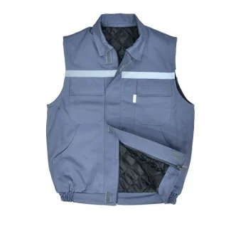 Açık Mavi Pamuklu Gabardin İş Yeleği — pamuklu / gabardin iş yeleği, logolu üretime uygun, İlke Tekstil Denizli üretimi