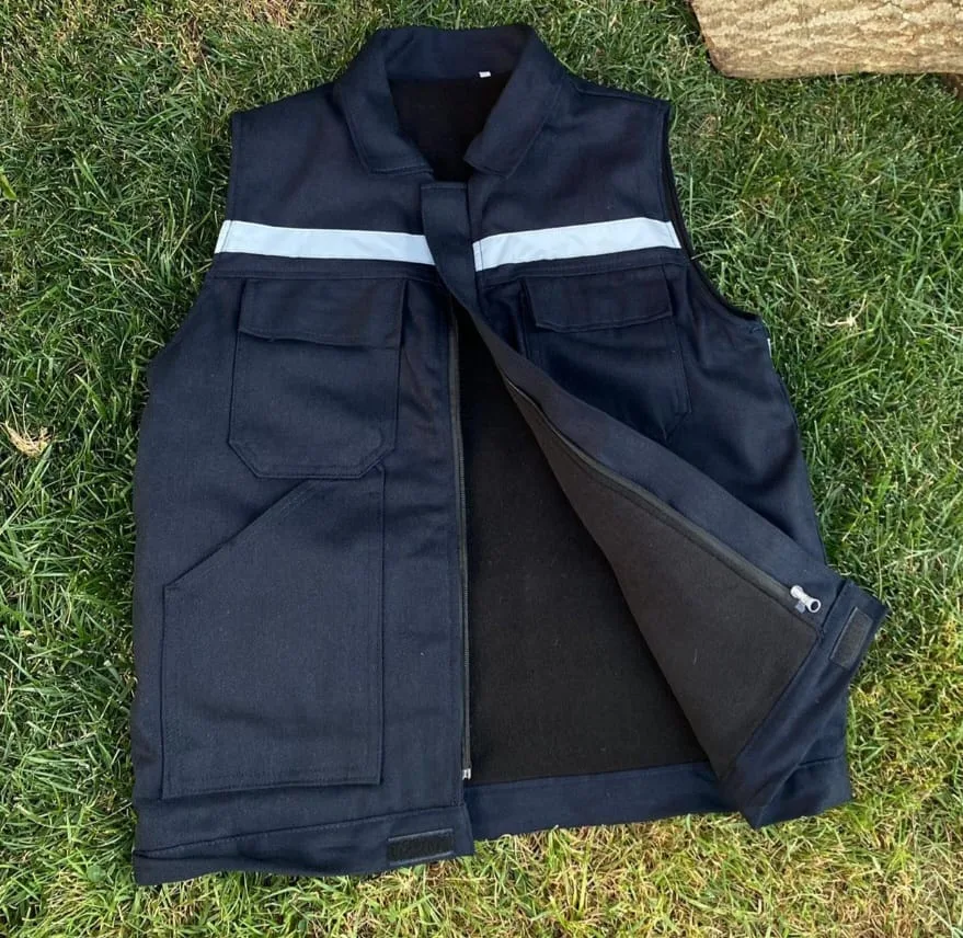 Lacivert Gabardin Dayanıklı İş Yeleği — İlke Tekstil İmalatı üretici firması İlke Tekstil Denizli