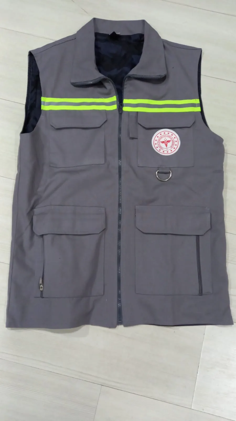 Lacivert Gabardin Dayanıklı İş Yeleği — İlke Tekstil İmalatı üretici firması İlke Tekstil Denizli