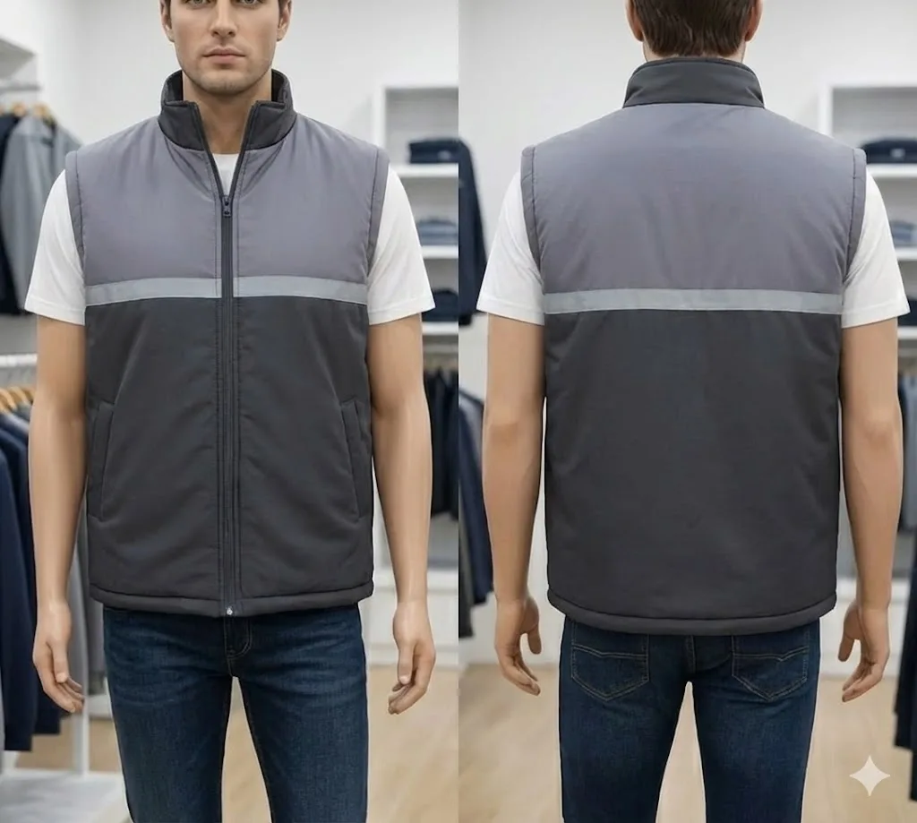 Softshell İş Yeleği — Gri — İlketeks Denizli toptan üretim
