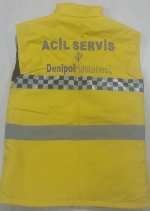 Logolu Reflektif İkaz Yeleği — İlketeks Denizli toptan üretim