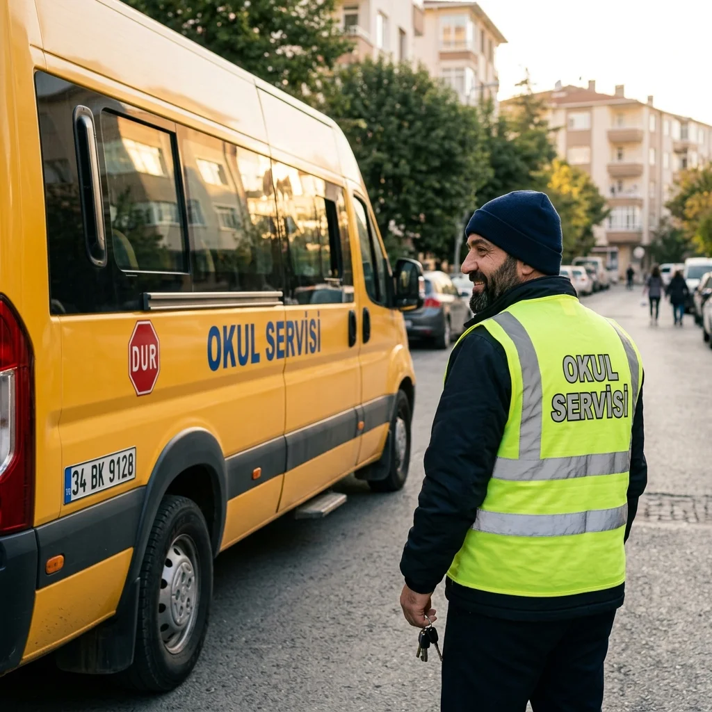 Okul servisi görevlisi için sarı reflektörlü yelek — İlketeks Denizli toptan üretim