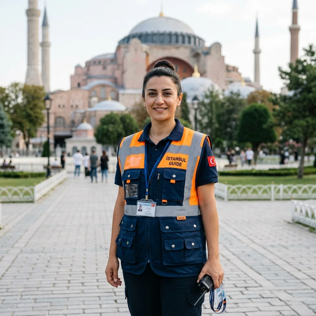 Çok cepli, reflektörlü tur rehberi yeleği — İlketeks Denizli toptan üretim