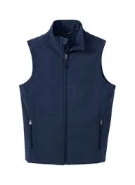 Lacivert softshell yelek — düz stüdyo (fermuarlı) — İlketeks Denizli üretimi